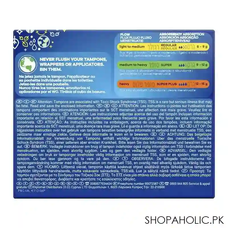 tampax cardboard applicator regular tampons, 20 pack image2