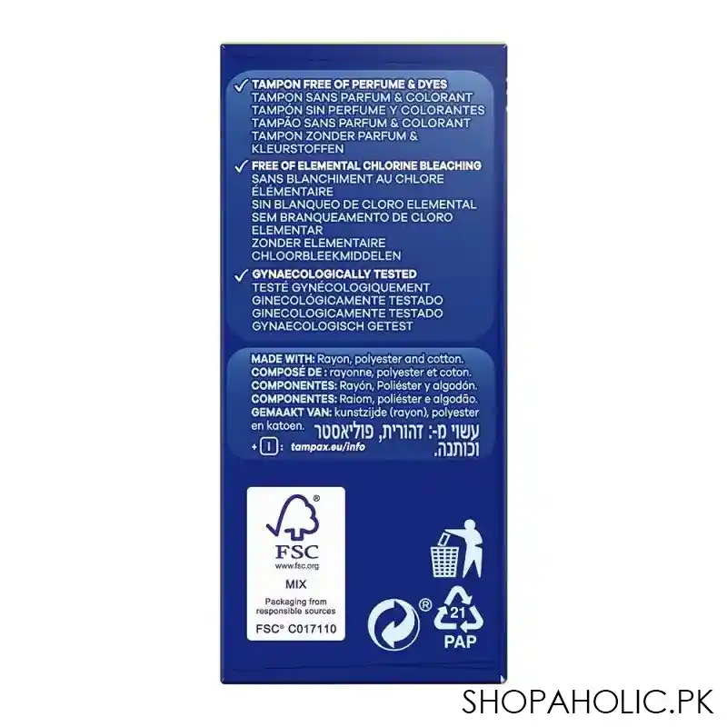 tampax cardboard applicator regular tampons, 20 pack image3