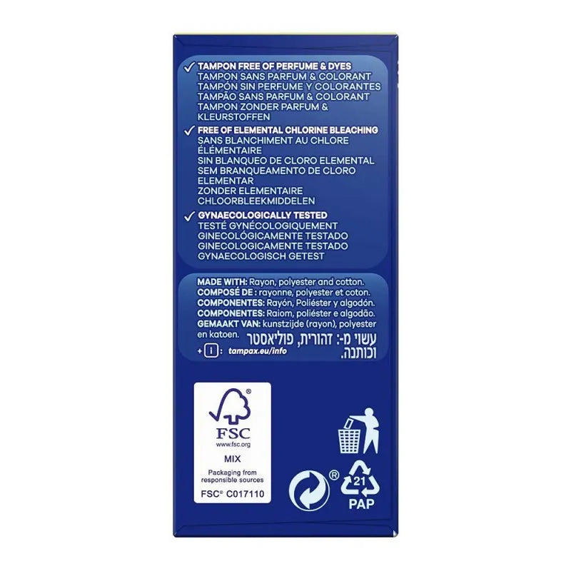 tampax cardboard applicator regular tampons, 20 pack image3