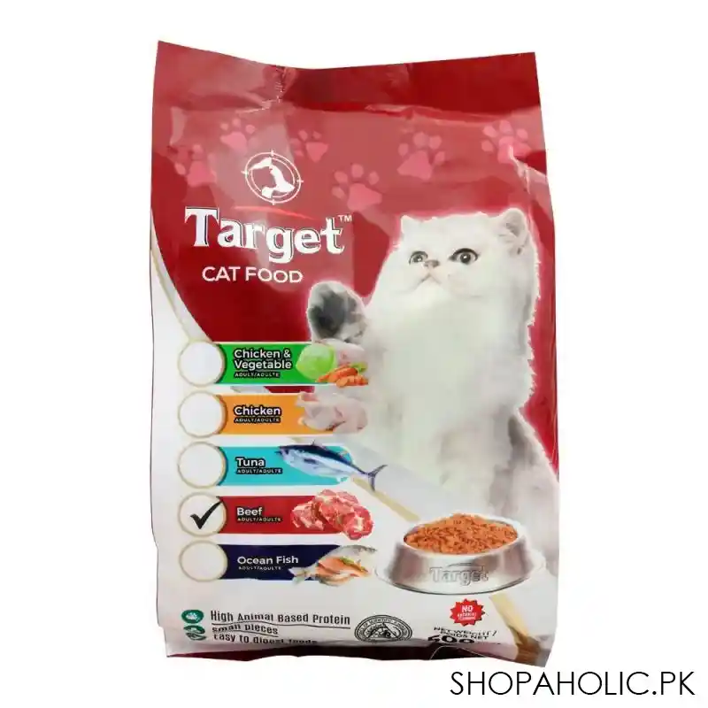 target adult cat food, beef, 500g, bag main image