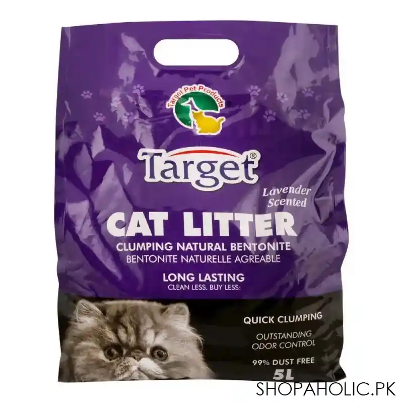 target lavender scented cat litter, long lasting, 5 litre main image