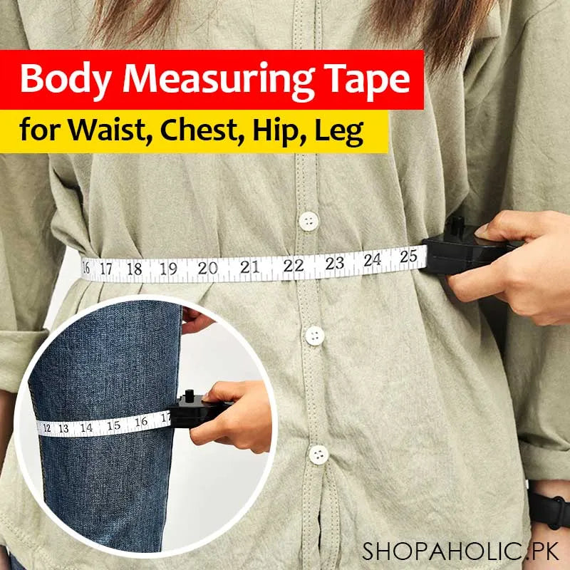 telescopic double sided body measurement tape for waist, chest, hip, leg main image