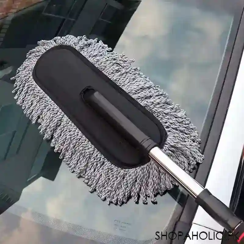 telescopic microfiber car cleaning duster with long handle image2