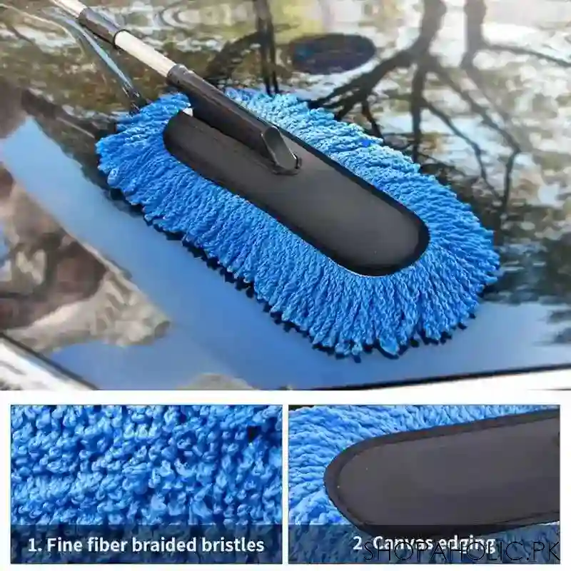 telescopic microfiber car cleaning duster with long handle image4