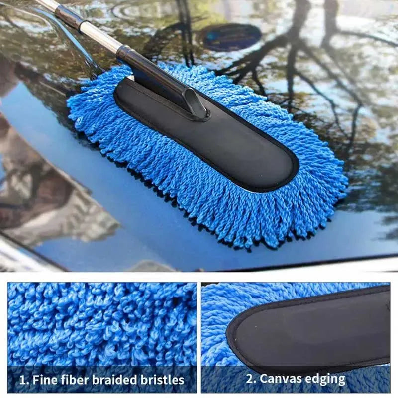 telescopic microfiber car cleaning duster with long handle image4