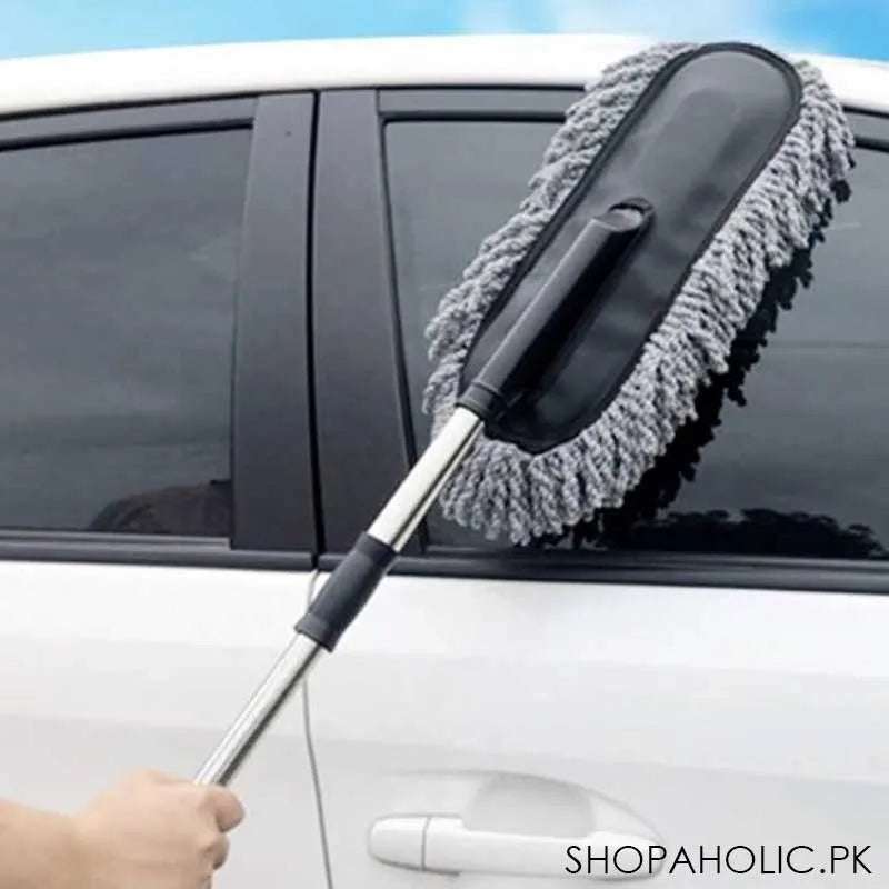 telescopic microfiber car cleaning duster with long handle main image