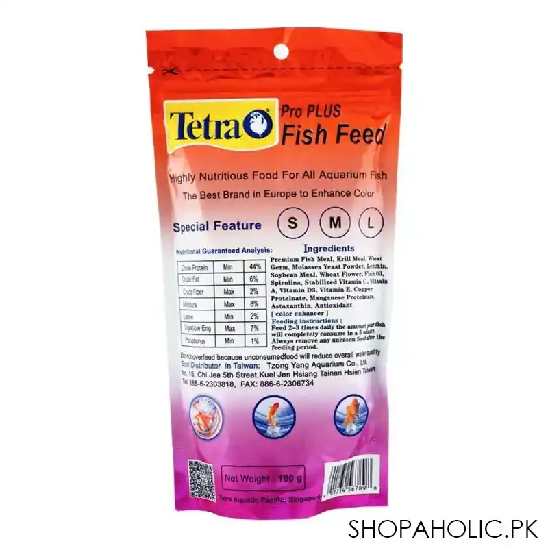 tetra pro+ color glow fish feed, 100g image2