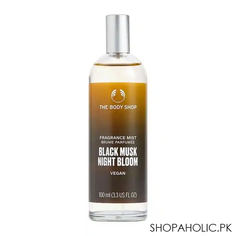 the body shop black musk vegan night bloom fragrance mist, 100ml main image