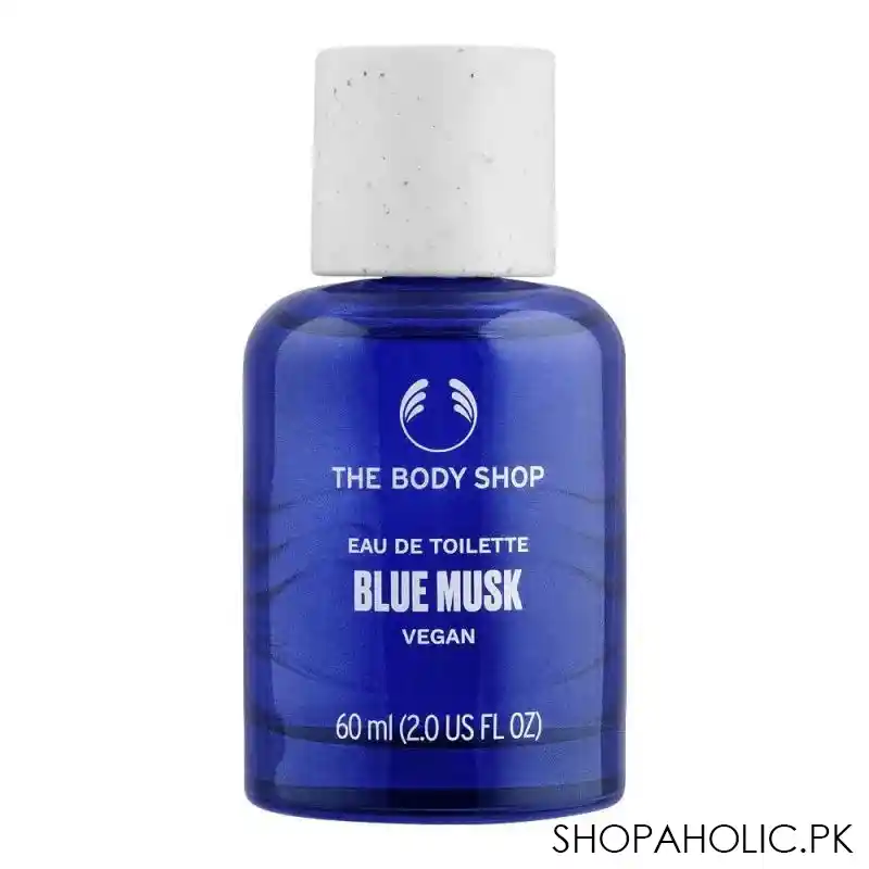 the body shop blue musk vegan eau de toilette, for men & women, 60ml main image