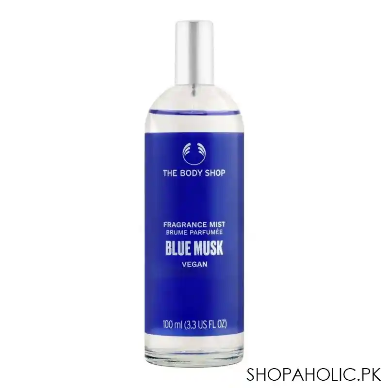 the body shop blue musk vegan fragrance mist, 100ml main image