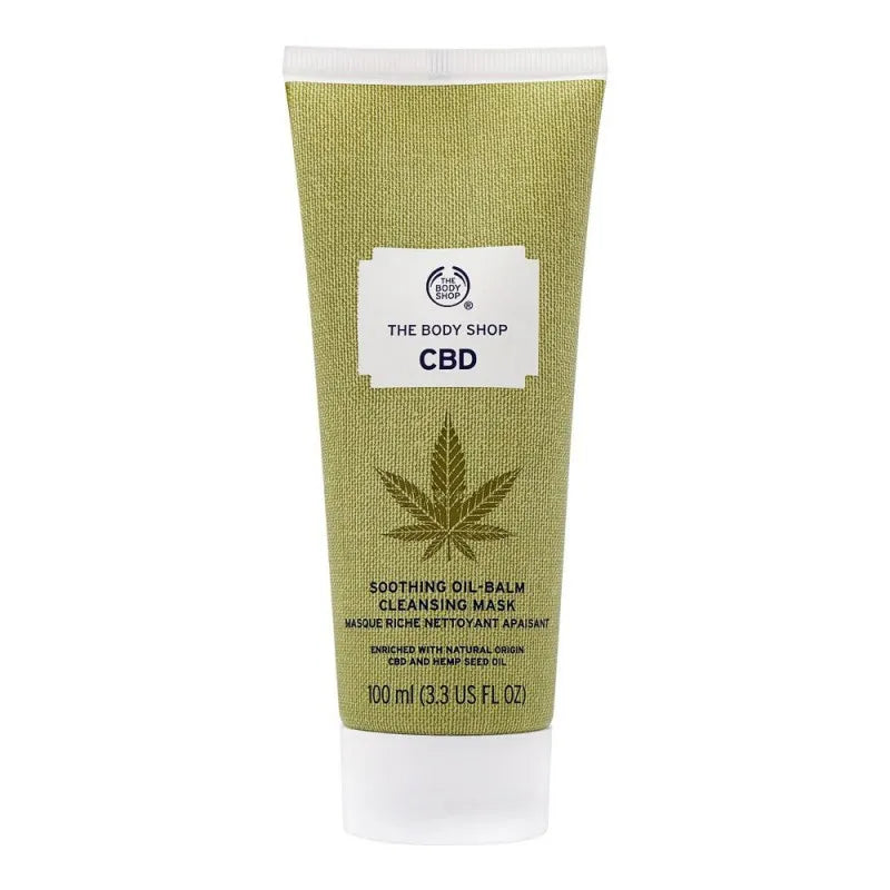 the body shop cbd soothing oil balm cleansing face mask, 100ml main image