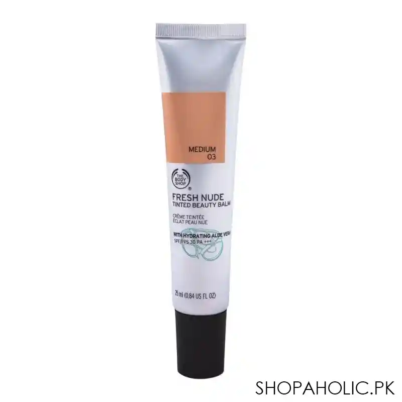 the body shop fresh nude tinted beauty balm, 03 medium, spf 30 pa+++, 25ml main image