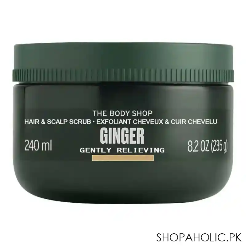 the body shop ginger vegan hair & scalp scrub, for dry, flaky scalp, 240ml image2