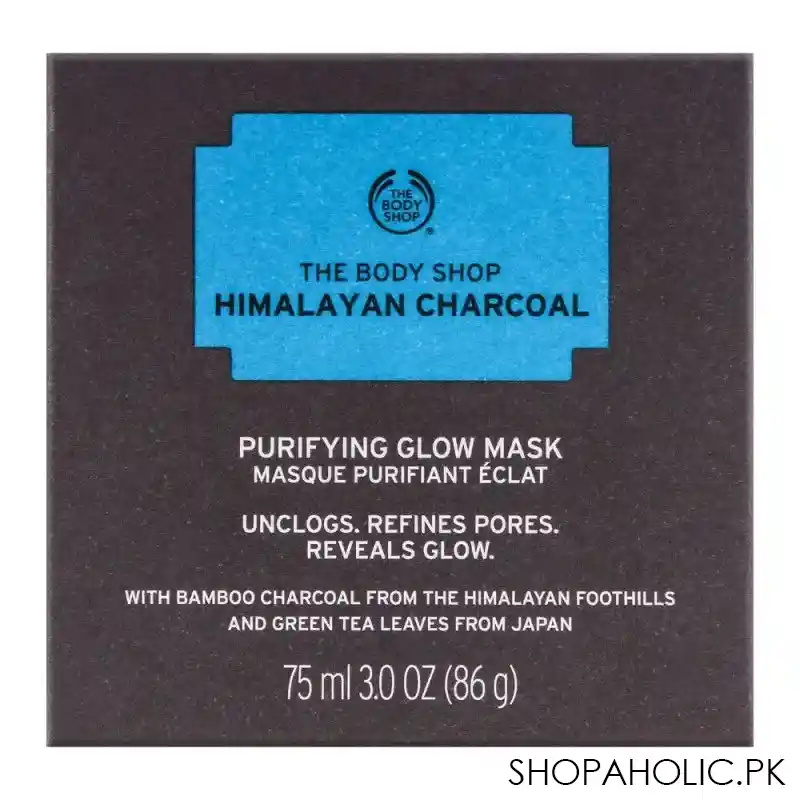 the body shop himalayan charcoal purifying glow mask, 75ml image2