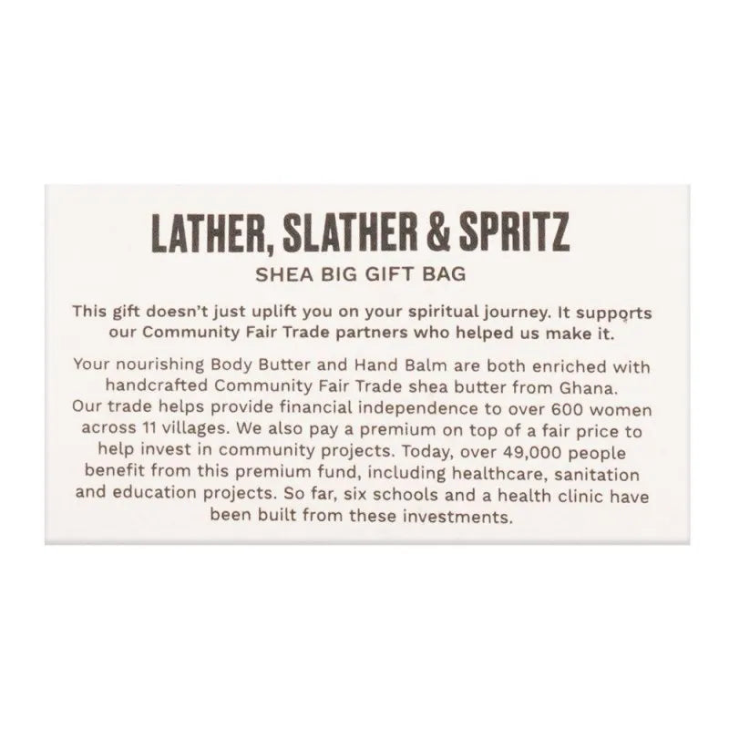 the body shop lather, slater & spritz, shea big gift bag, 19522 image4