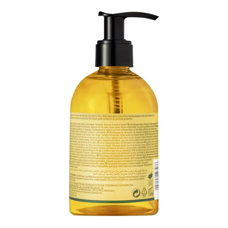 the body shop lemon moisturising & cleansing hand gel 250ml image2