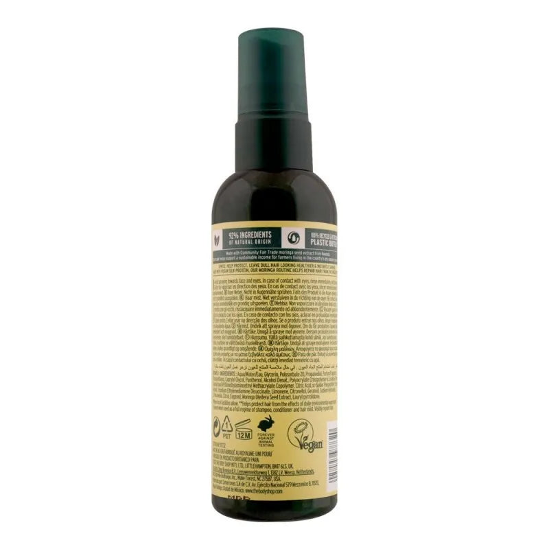 the body shop moringa shine & protection vegan hair mist, for dull hair, 100ml image2