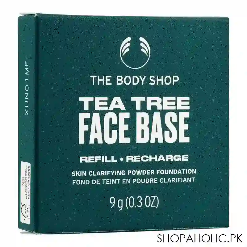 the body shop tea tree face base vegan skin clarifying powder foundation refill, light 3w, 9g image2