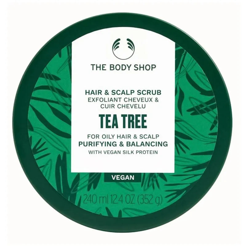 the body shop tea tree vegan hair & scalp scrub, for oily hair & scalp, 240ml main image