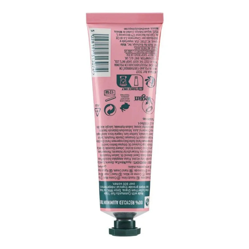 the body shop vegan strawberry 48 hours hydration hand cream, for normal to dry skin, 30ml image2