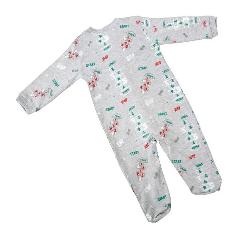 the nest games full length sleeping suit no pocket, grey image2