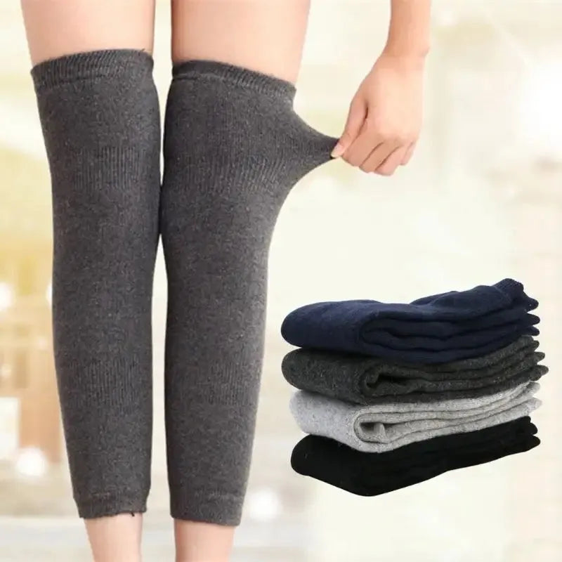 thigh warm footless socks image4