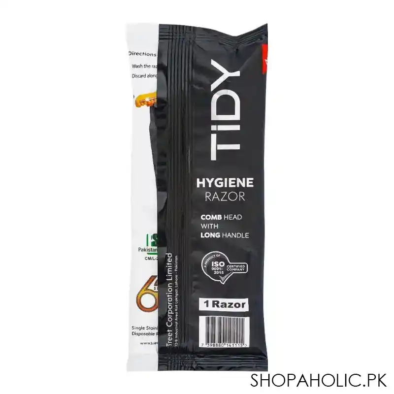 tidy disposable hygiene razor, 1 pack image2