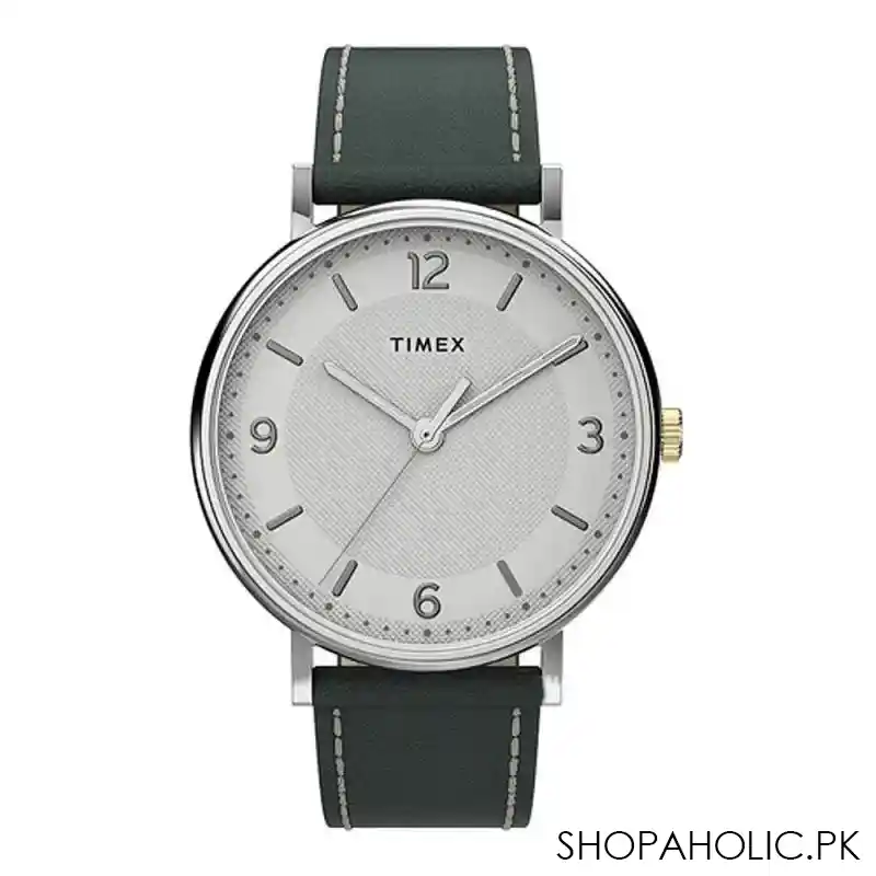 times men's southview 41mm watch grey leather band watch, tw2u67500 main image