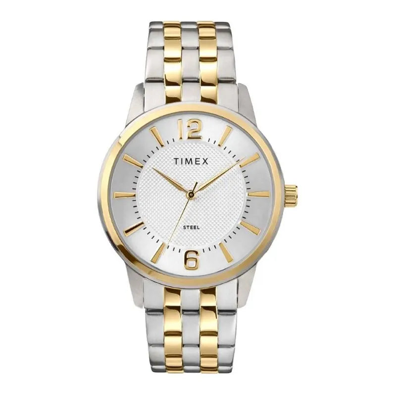 timex men's analog 40mm two tone stainless steel bracelet watch, tw2t59900 main image