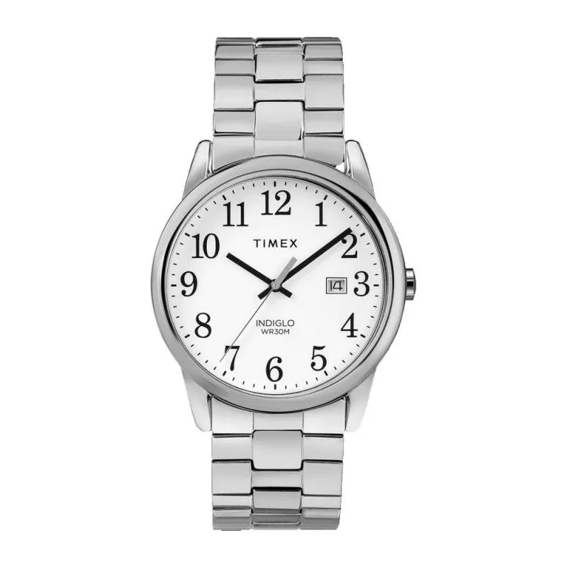 timex men's indiglo wr30m chrome round dial & bracelet analog watch, tw2r58400 main image