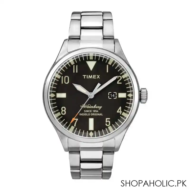 timex men's waterbury classic stainless steel watch   tw2r25100 main image