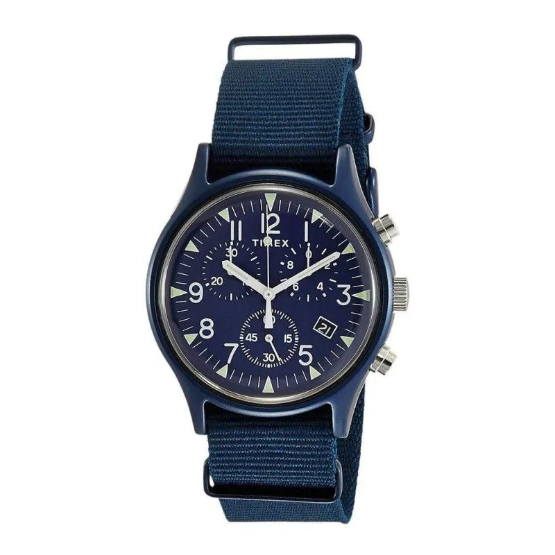 timex mk1 analog blue dial men's watch   tw2r67600 main image