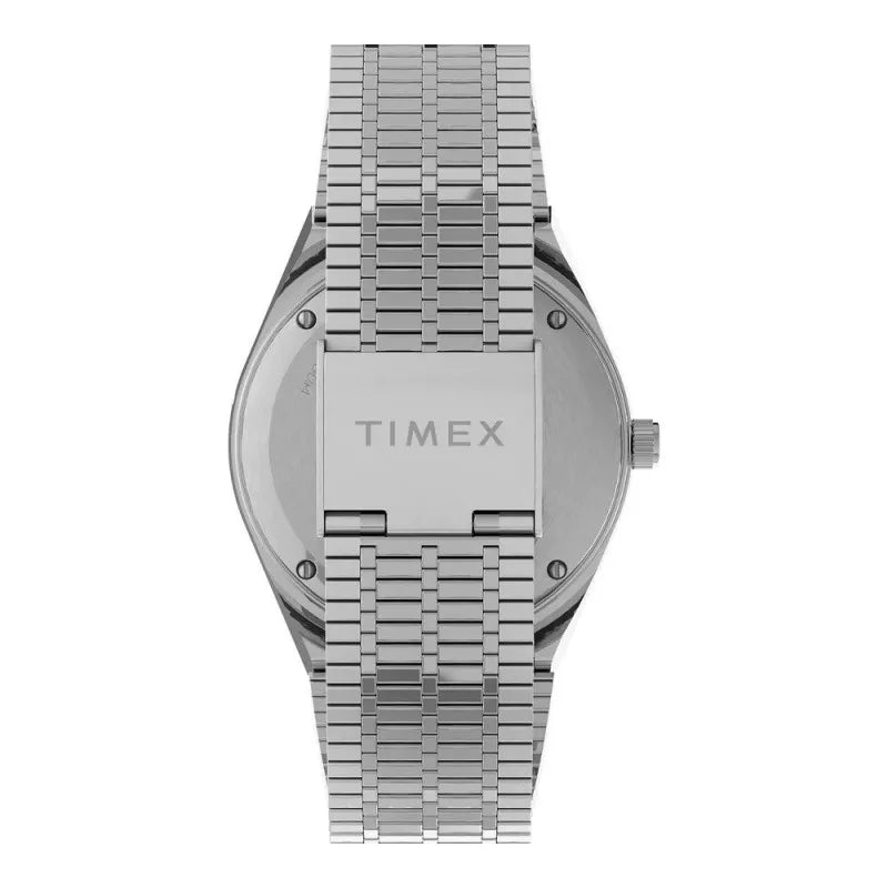 timex q 36mm blue dial stainless steel bracelet women's watch, tw2u95500 image3