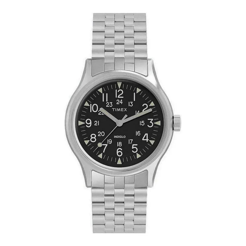 timex quartz movement black dial men's watch, tw2r68400 main image