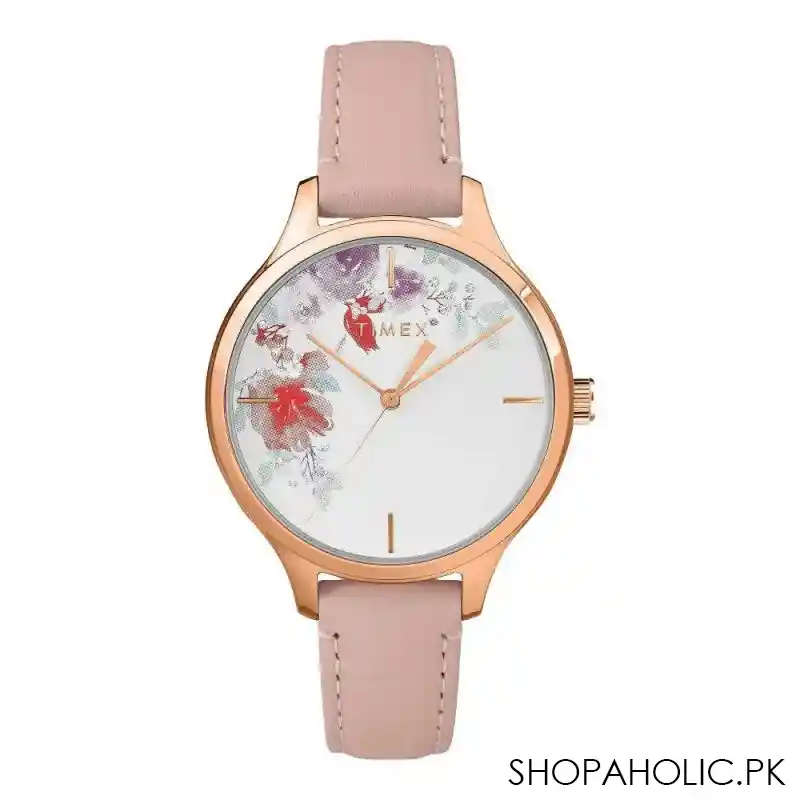 timex wom pink strap analog watch, tw2r87700 main image