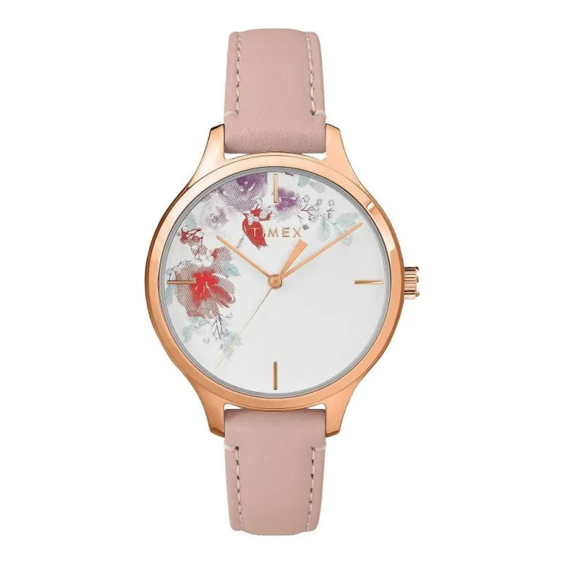 timex wom pink strap analog watch, tw2r87700 main image