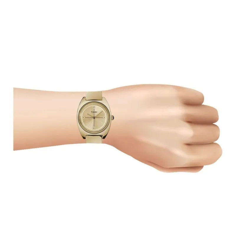 timex women's beige dial & bracelet analog watch, tw2r70000 image2