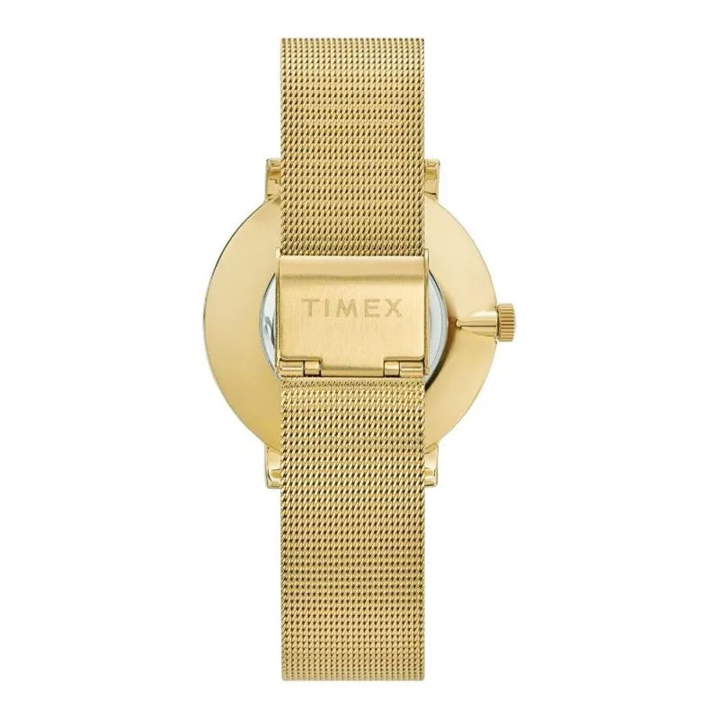 timex women's city collection stainless steel watch, golden, tw2u67100 image3