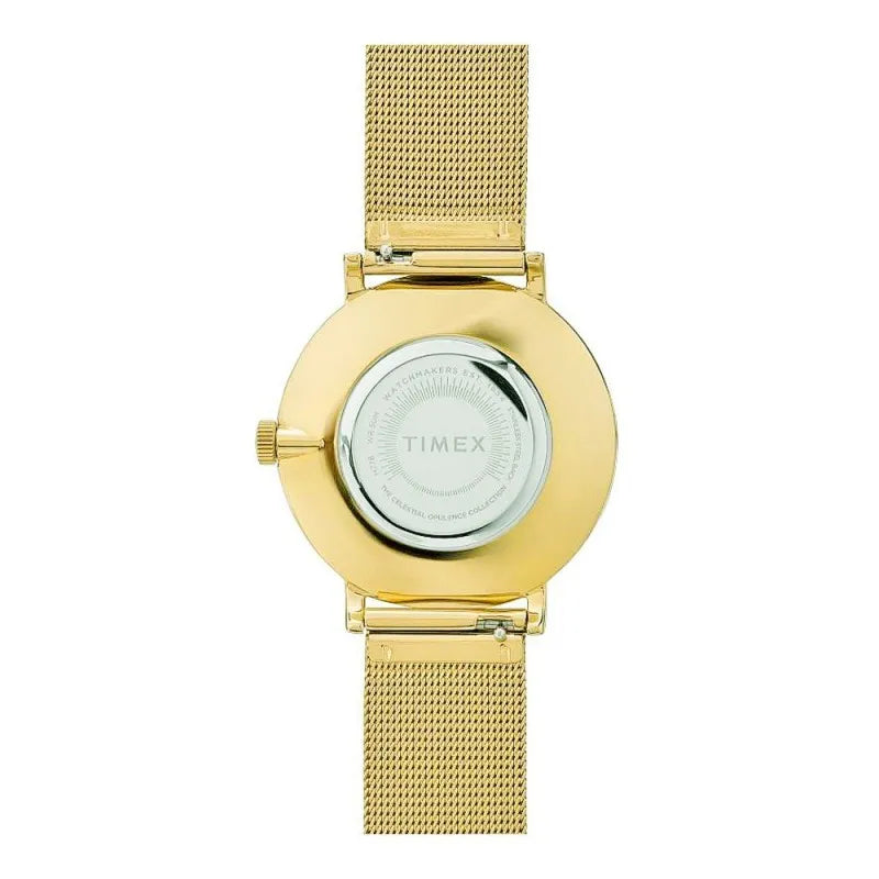 timex women's city collection stainless steel watch, golden, tw2u67100 image4