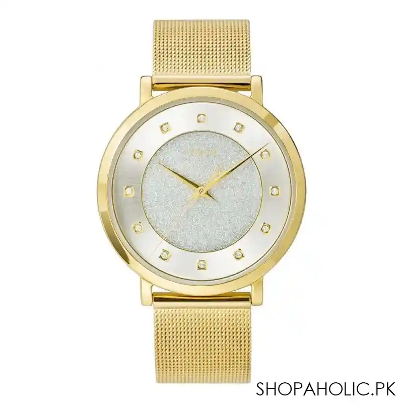 timex women's city collection stainless steel watch, golden, tw2u67100 main image