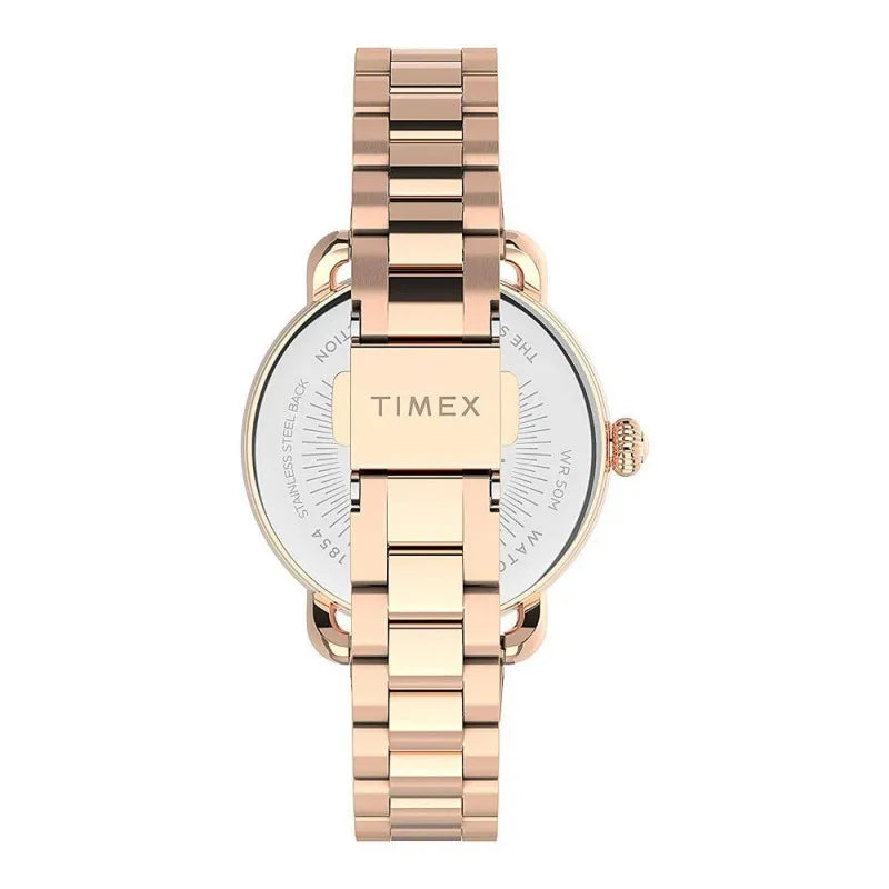 timex women's standard stainless steel 34mm watch, golden, tw2u14000 image4