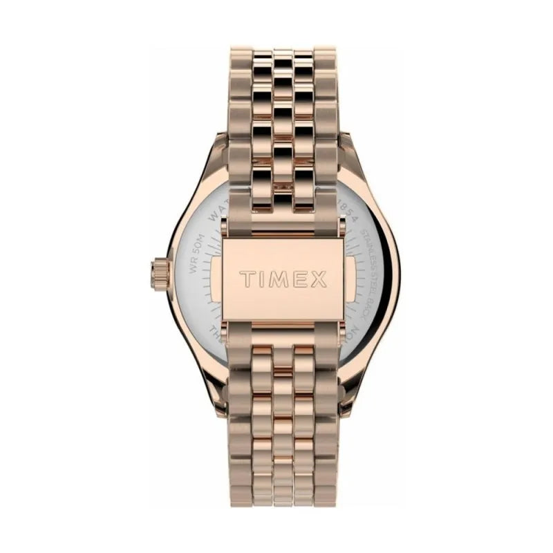 timex women's waterbury legacy 34mm stainless steel bracelet watch, tw2t86800 image3