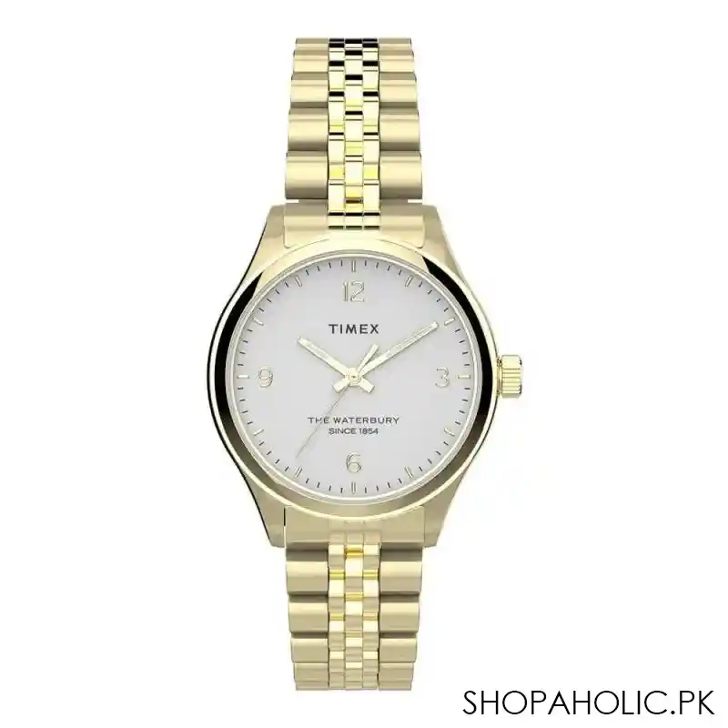 timex women's waterbury traditional 34mm watch, gold tone, tw2t74800 main image