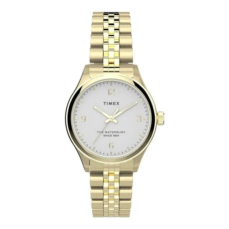 timex women's waterbury traditional 34mm watch, gold tone, tw2t74800 main image