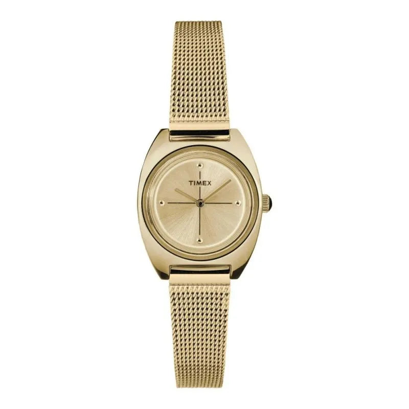 timex women's yellow gold dial with bracelet analog watch, tw2t37600 main image