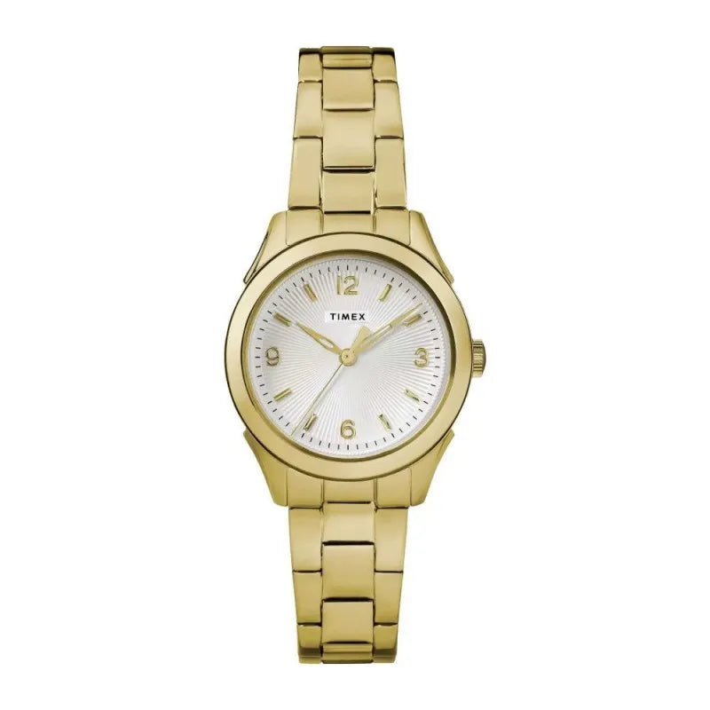 timex women's yellow gold round dial & bracelet analog watch, tw2r91400 main image