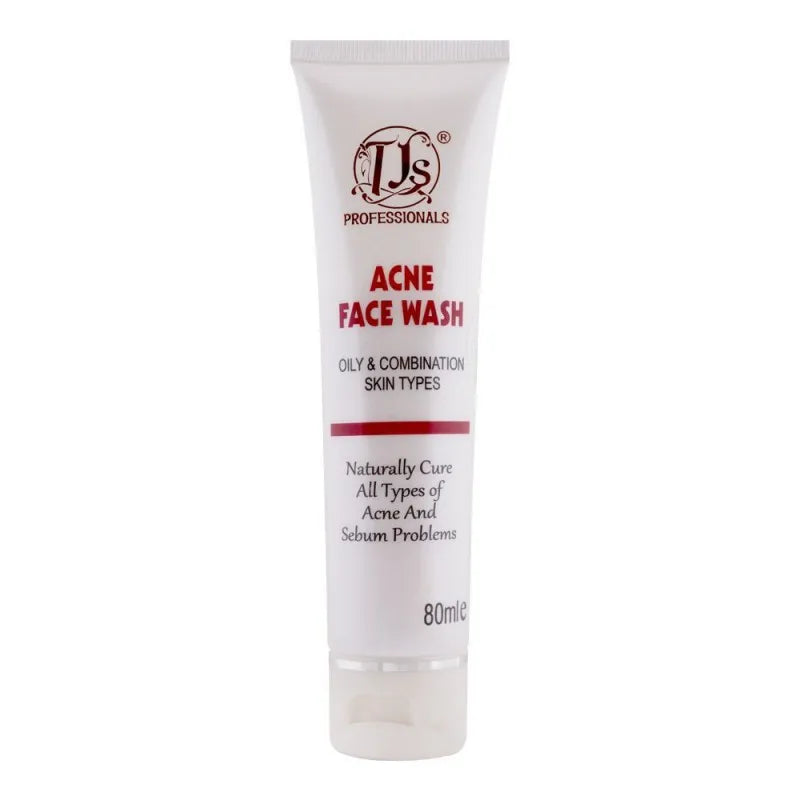 tjs professinals acne face wash, for oily & combination skin, 80ml main image