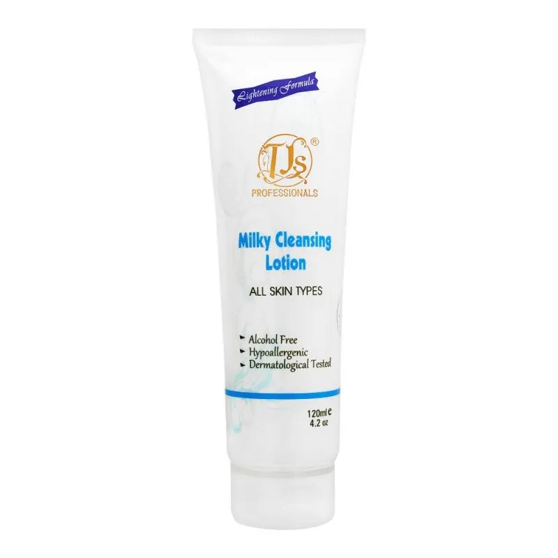 tjs professionals milk cleansing lotion, alcohol free, all skin types, 120ml main image