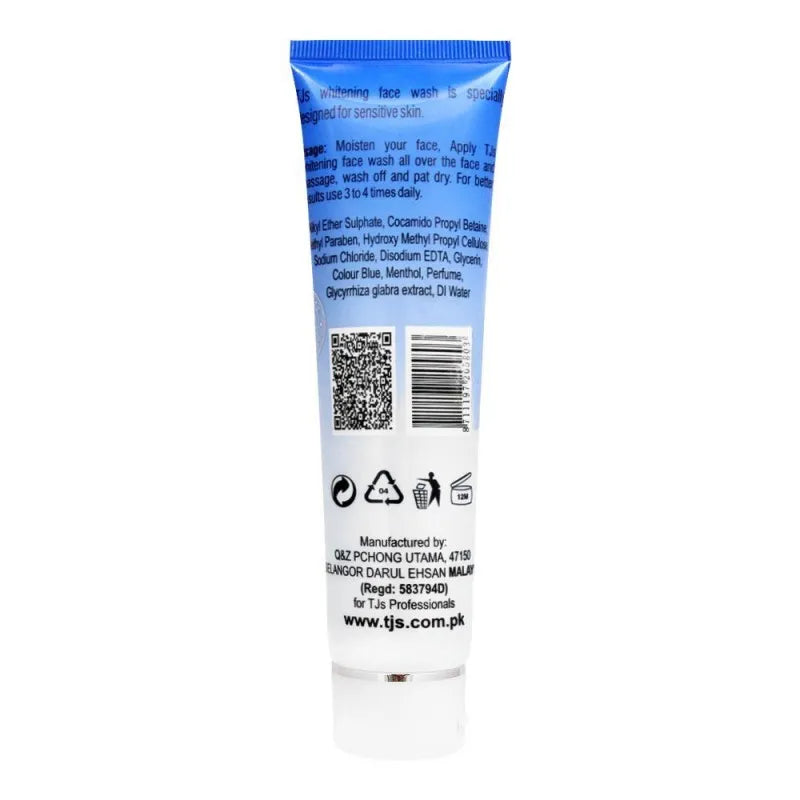 tjs professionals whitening face wash, all skin types,80ml image2