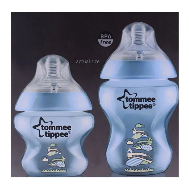 tommee tippee 0m+ decorated bottle starter set slow flow (blue)   423741 image3